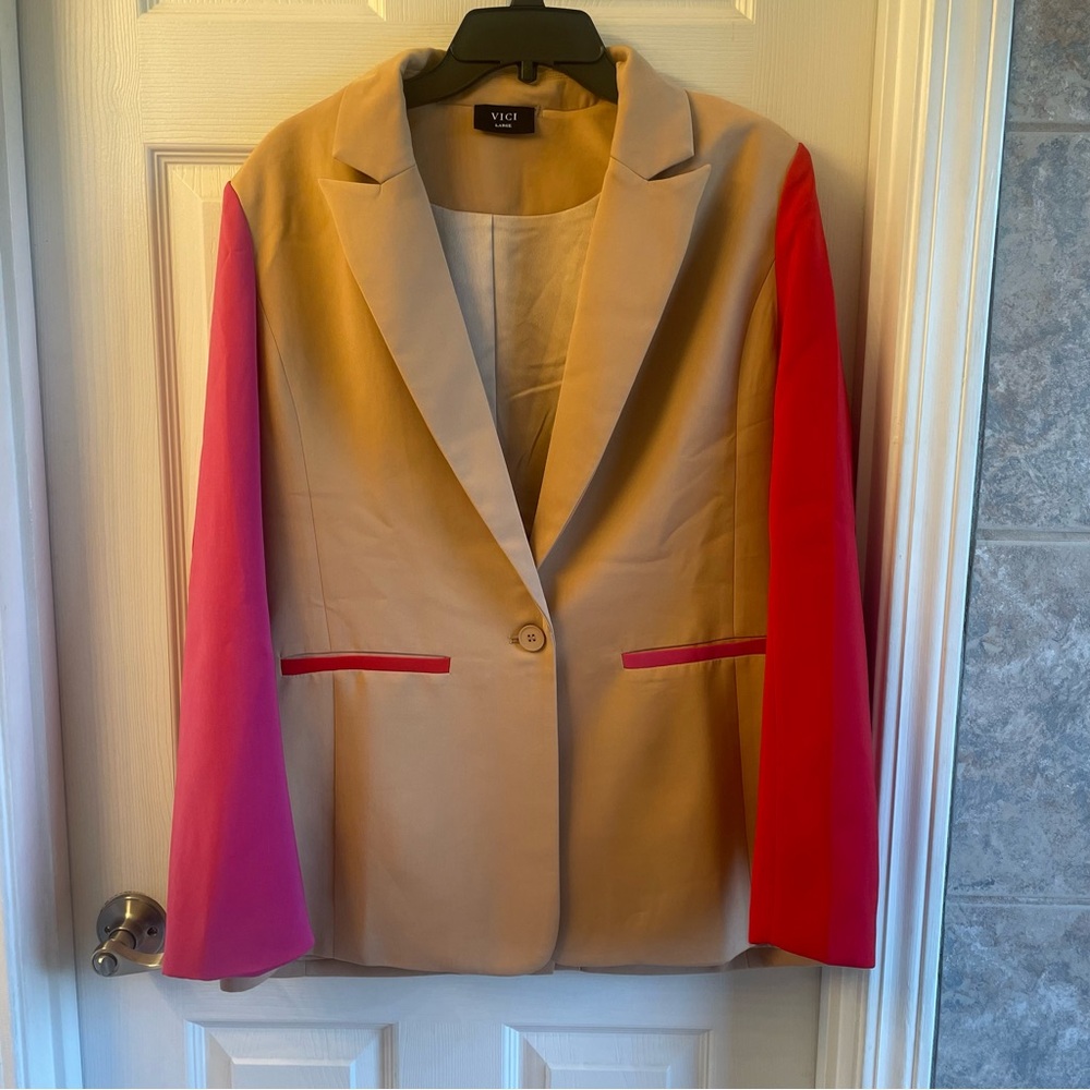Vici colorblock oversized blazer
